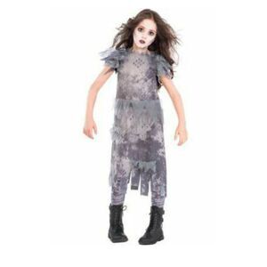 Girls Ghostly Zombie Costume, Medium 8-10